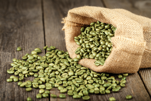 Granos verdes de café